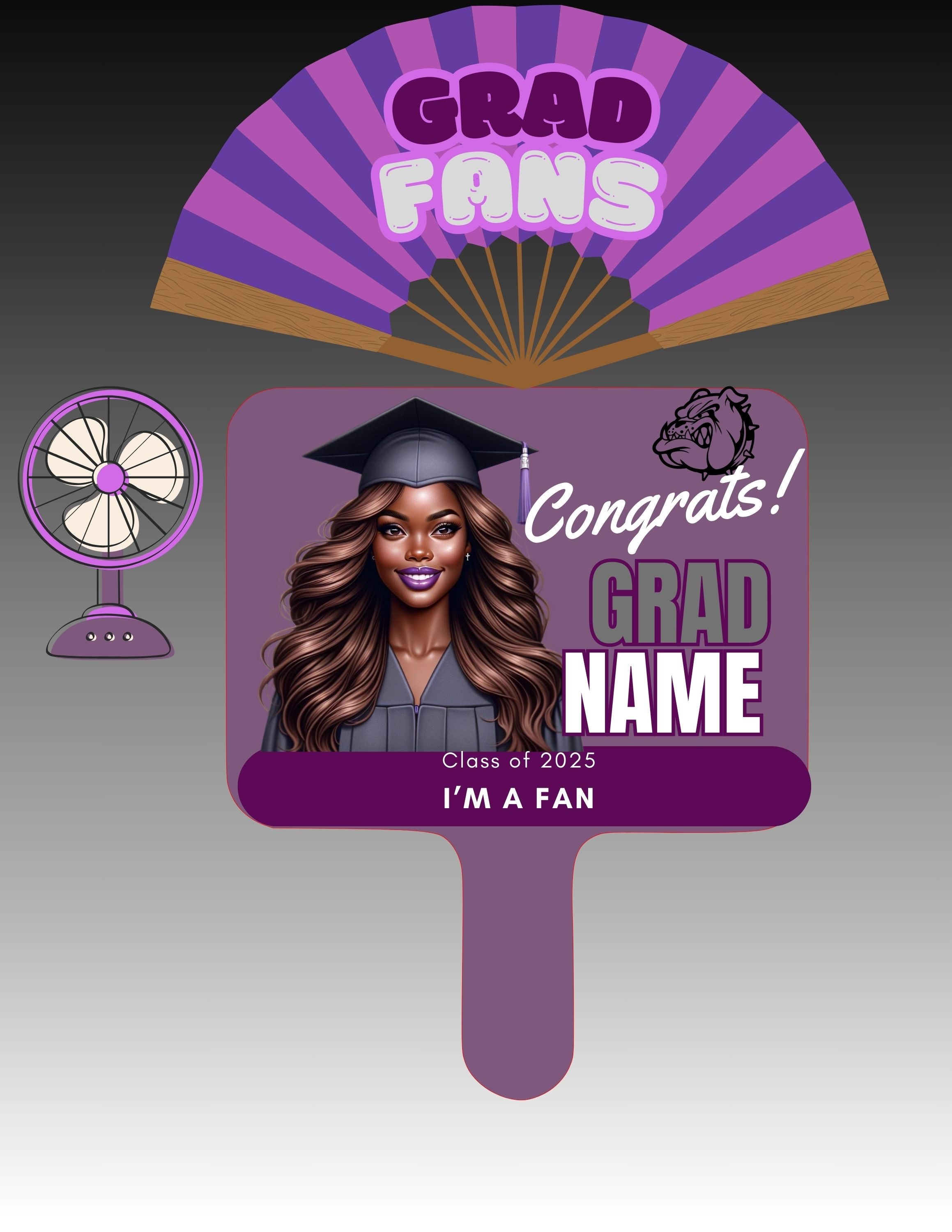 Grad Fan Background Graduation ~ Proud Graduate Fan – DivineDesignsPS