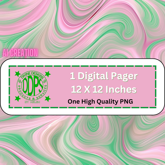 Digital Paper ~ Pink & Green