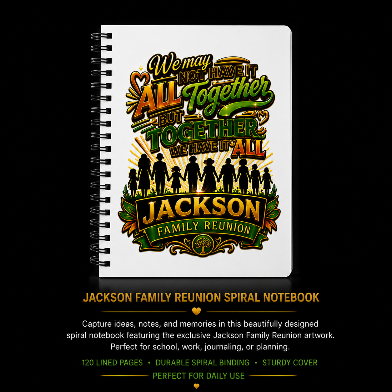 Jackson Family   ~ 8X11  Notebook (Copy)